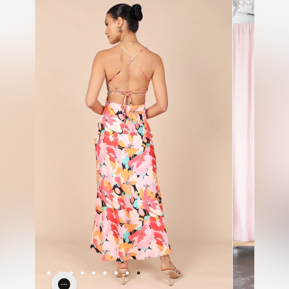 Posse Midi Slip Dress - Pink Floral - Picture 2 of 3